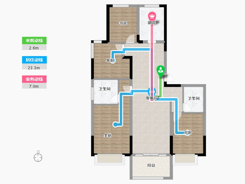 河北省-廊坊市-泰禾廊坊拾景园-112.36-户型库-动静线