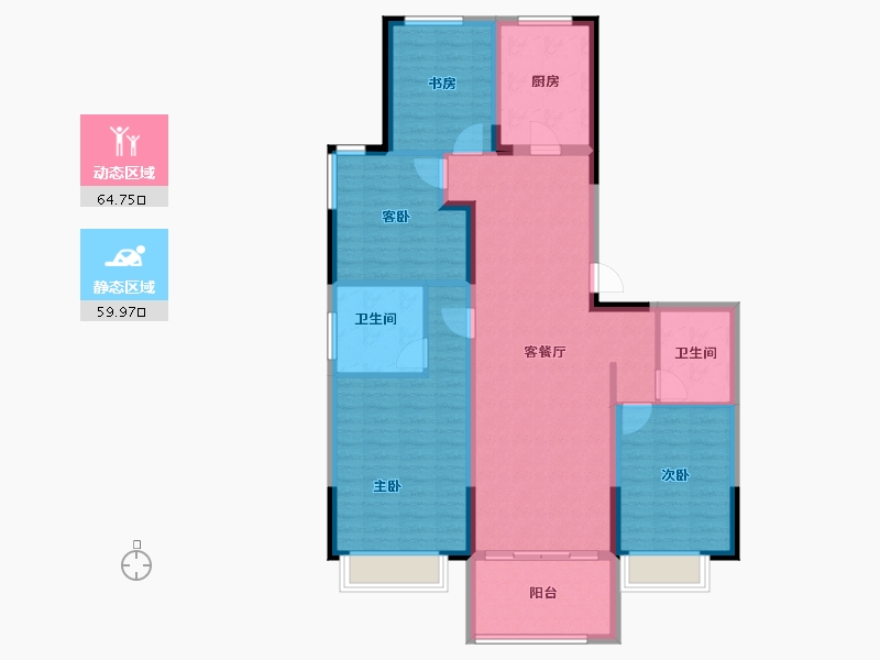 河北省-廊坊市-泰禾廊坊拾景园-112.36-户型库-动静分区