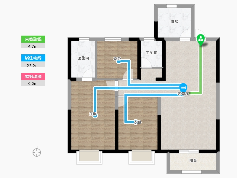 山东省-聊城市-孟达裕昌学府艺境-92.00-户型库-动静线