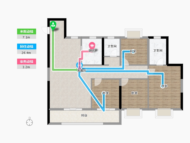 江西省-吉安市-红星九颂时代城-118.94-户型库-动静线