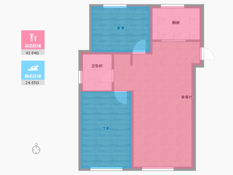 河北省-保定市-城建·紫煜臻城臻园-61.32-户型库-动静分区