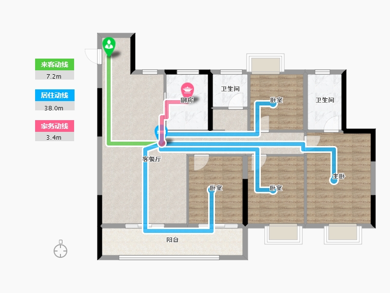 江西省-吉安市-红星九颂时代城-115.72-户型库-动静线