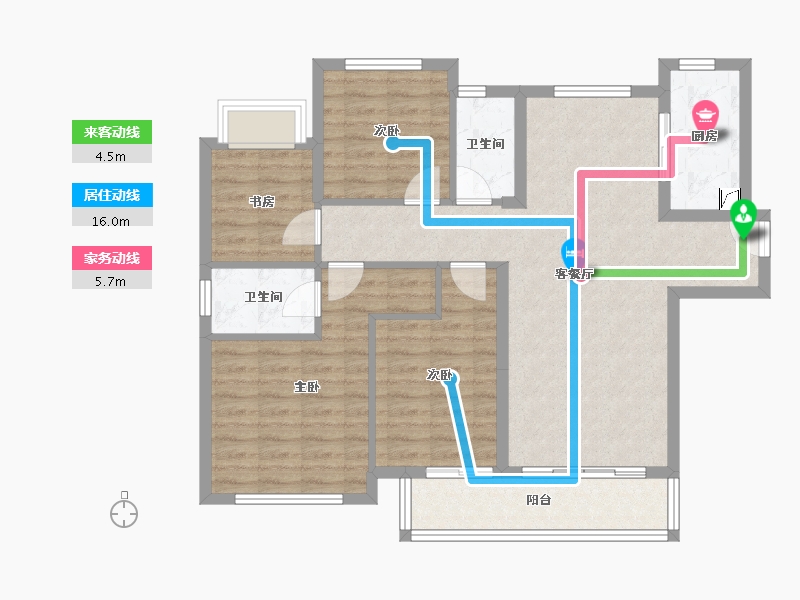 广西壮族自治区-南宁市-合景叠翠峰-95.34-户型库-动静线