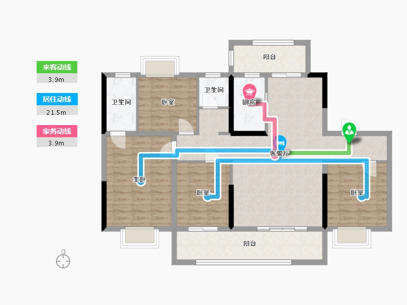 广东省-梅州市-客天下碧桂园-114.95-户型库-动静线