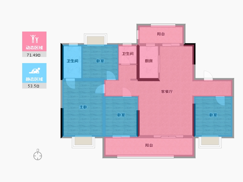 广东省-梅州市-客天下碧桂园-114.95-户型库-动静分区