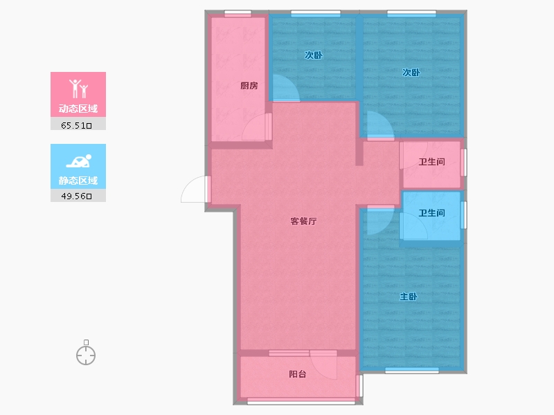 河北省-承德市-康宁府-103.21-户型库-动静分区