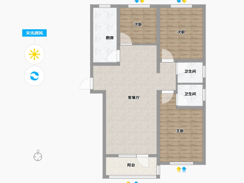 河北省-承德市-康宁府-103.21-户型库-采光通风