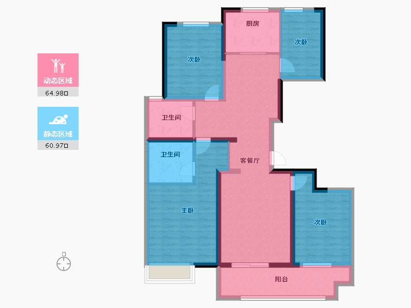 山东省-聊城市-星光珺园-112.00-户型库-动静分区