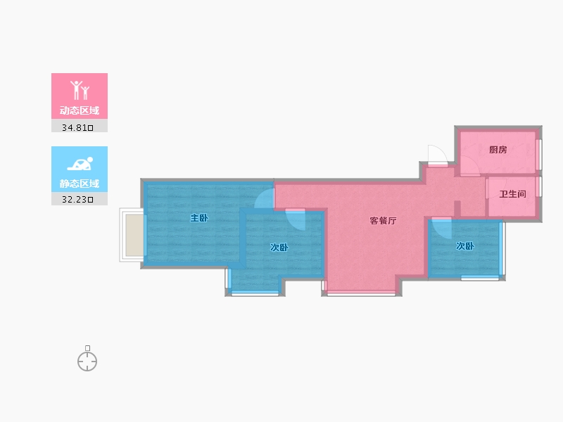 山东省-青岛市-大都汇-65.58-户型库-动静分区