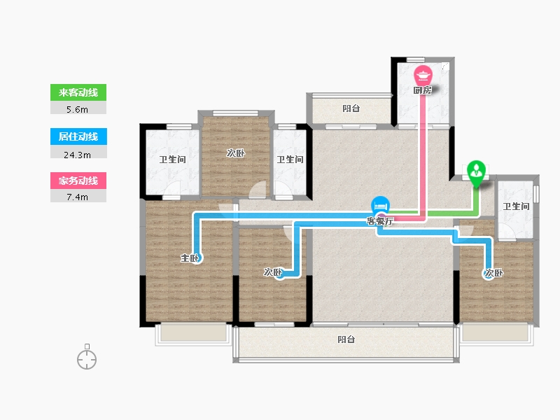 湖南省-郴州市-汝城碧桂园-164.78-户型库-动静线