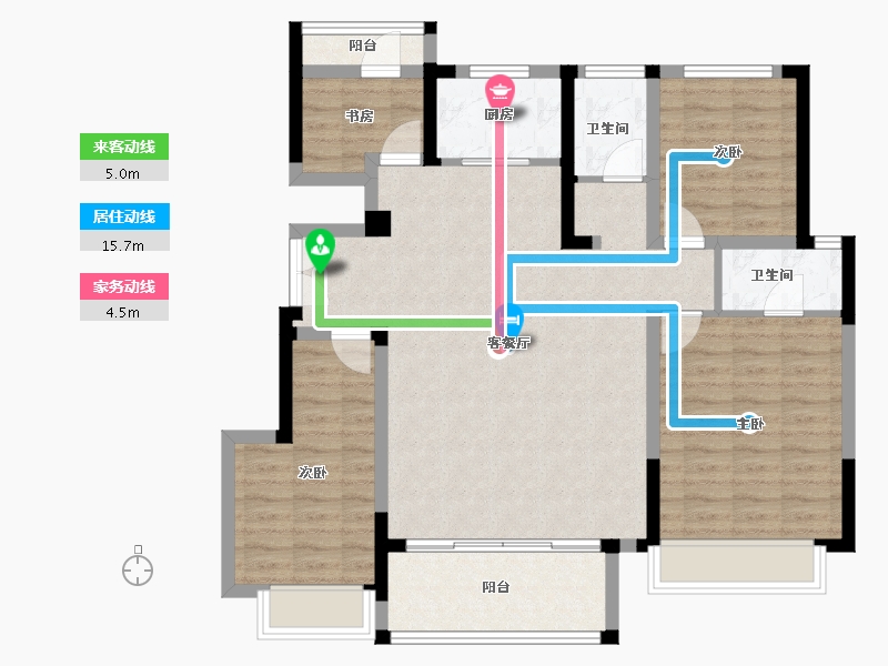 河南省-郑州市-远洋中能·荣府-101.60-户型库-动静线