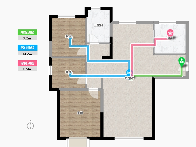 内蒙古自治区-包头市-包头恒大学府-91.20-户型库-动静线