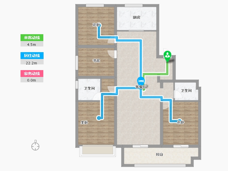 山东省-聊城市-星光珺园-114.40-户型库-动静线