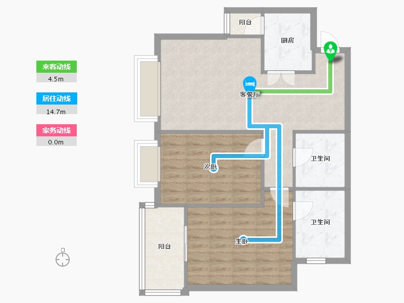 四川省-成都市-长富新城-80.00-户型库-动静线