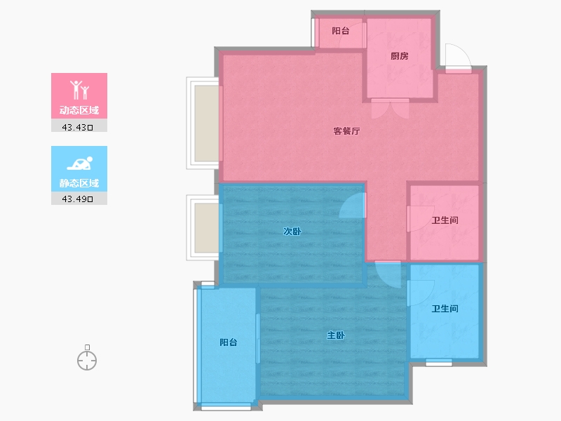 四川省-成都市-长富新城-80.00-户型库-动静分区