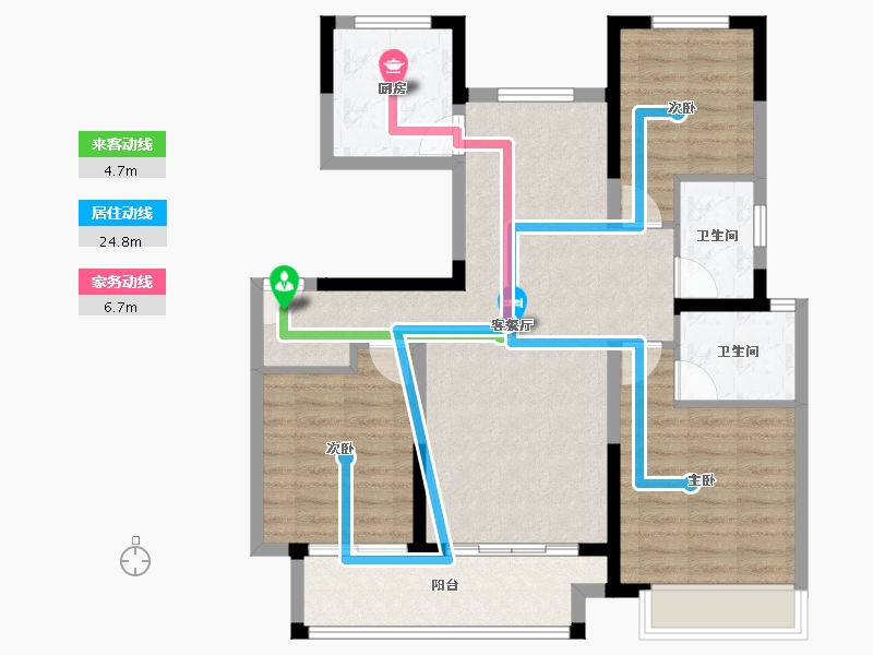 河南省-郑州市-远洋中能·荣府-89.60-户型库-动静线