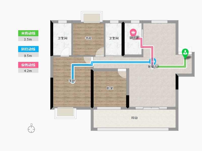 江西省-九江市-凤凰·状元府-96.96-户型库-动静线