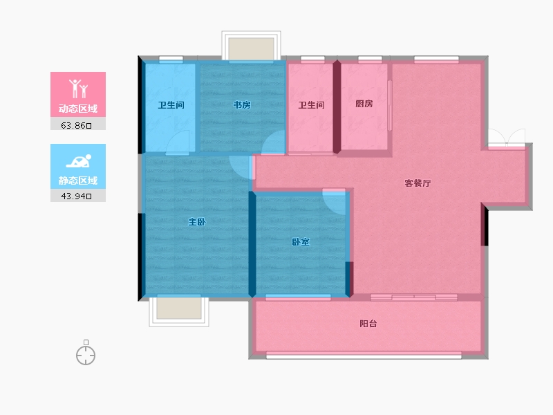 江西省-九江市-凤凰·状元府-96.96-户型库-动静分区