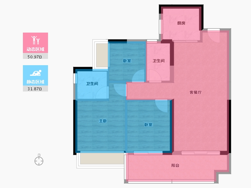 广东省-河源市-和平碧桂园星钻-74.44-户型库-动静分区