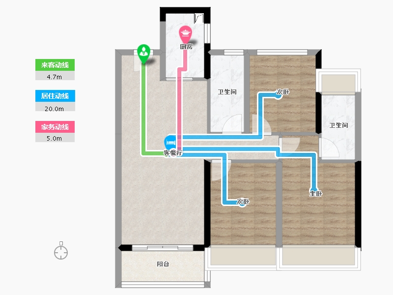 广东省-江门市-龙光龙湖双龙天著-78.40-户型库-动静线