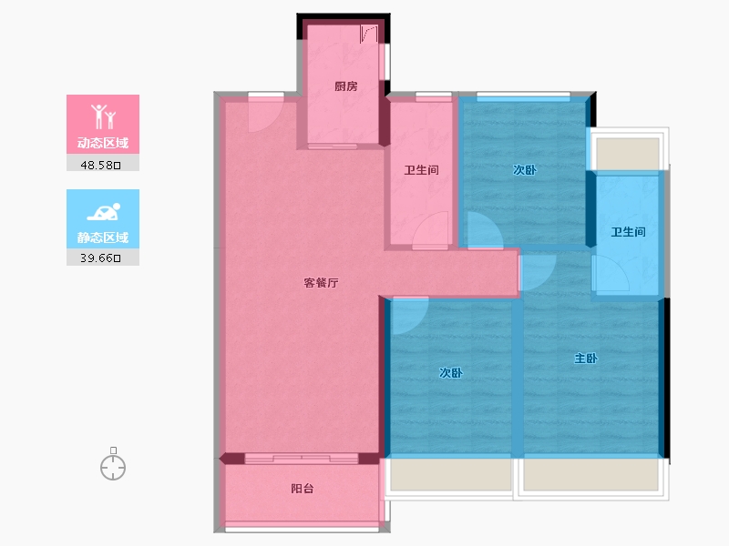 广东省-江门市-龙光龙湖双龙天著-78.40-户型库-动静分区