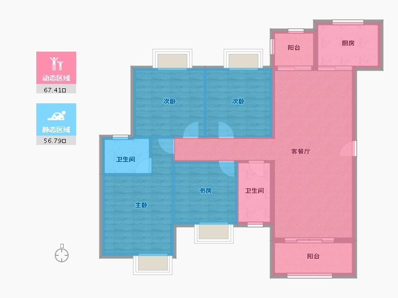 广西壮族自治区-桂林市-桂林观云小镇-112.61-户型库-动静分区