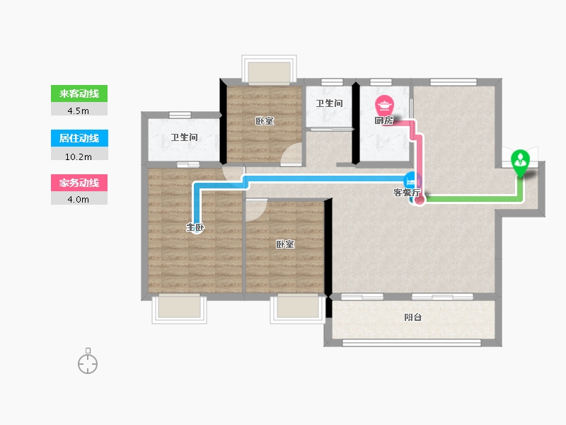 江西省-九江市-凤凰·状元府-96.91-户型库-动静线