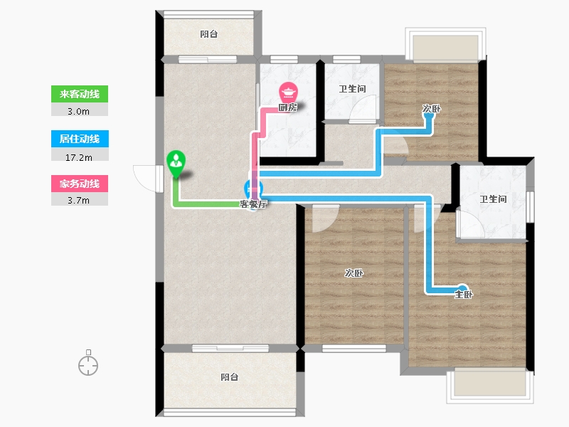 江西省-九江市-通源·天赐人家-95.20-户型库-动静线