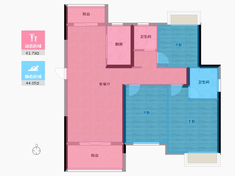 江西省-九江市-通源·天赐人家-95.20-户型库-动静分区