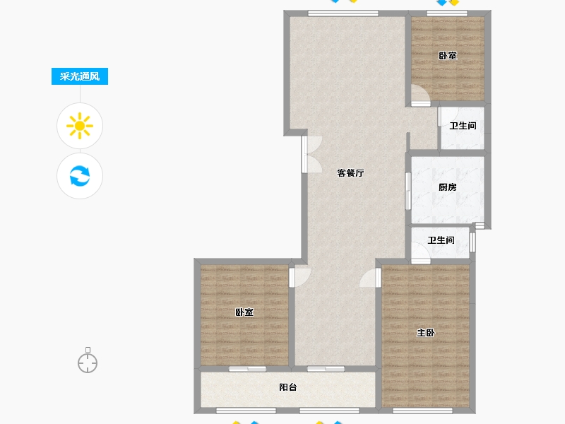 山东省-临沂市-御澜九府-142.00-户型库-采光通风