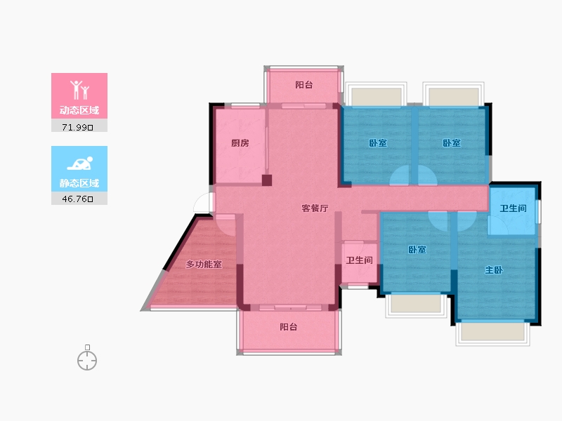 湖南省-衡阳市-楚恒文昌府-105.29-户型库-动静分区