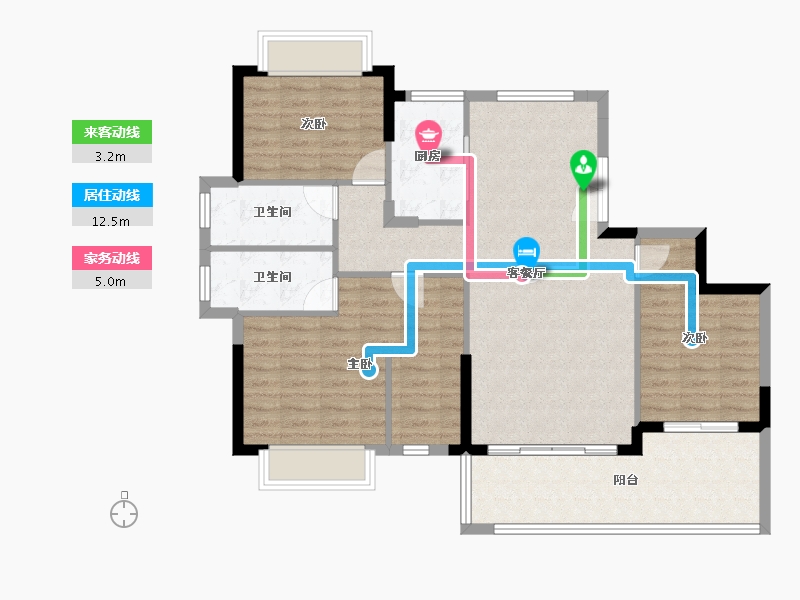 江西省-赣州市-华屹谷山院子-100.78-户型库-动静线