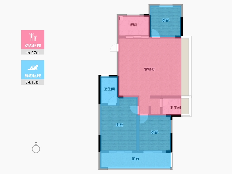 浙江省-温州市-中楠御墅-92.10-户型库-动静分区