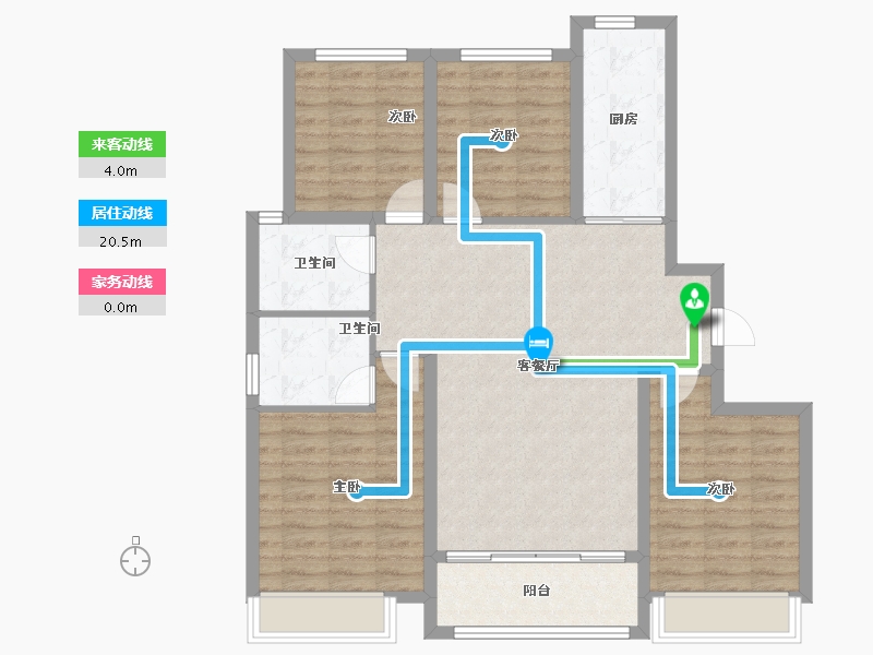 山东省-枣庄市-福佑嘉园西区-101.54-户型库-动静线