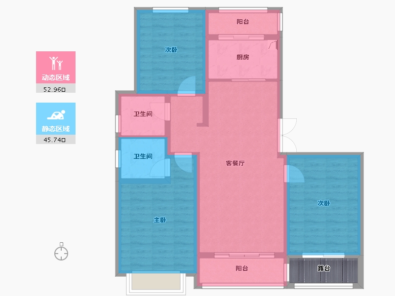 河北省-石家庄市-水木清华-94.00-户型库-动静分区