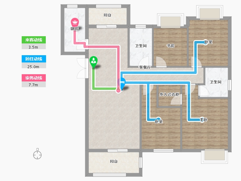 广西壮族自治区-桂林市-湘江壹虢-106.51-户型库-动静线