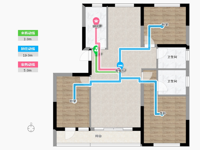 吉林省-吉林市-泊逸·天玺甲第-87.00-户型库-动静线