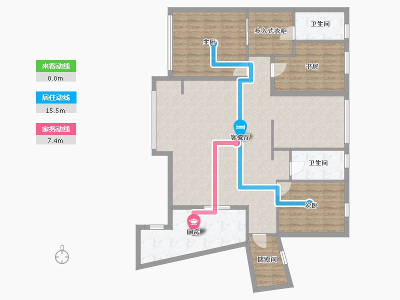 贵州省-黔东南苗族侗族自治州-凯里未来城-130.00-户型库-动静线