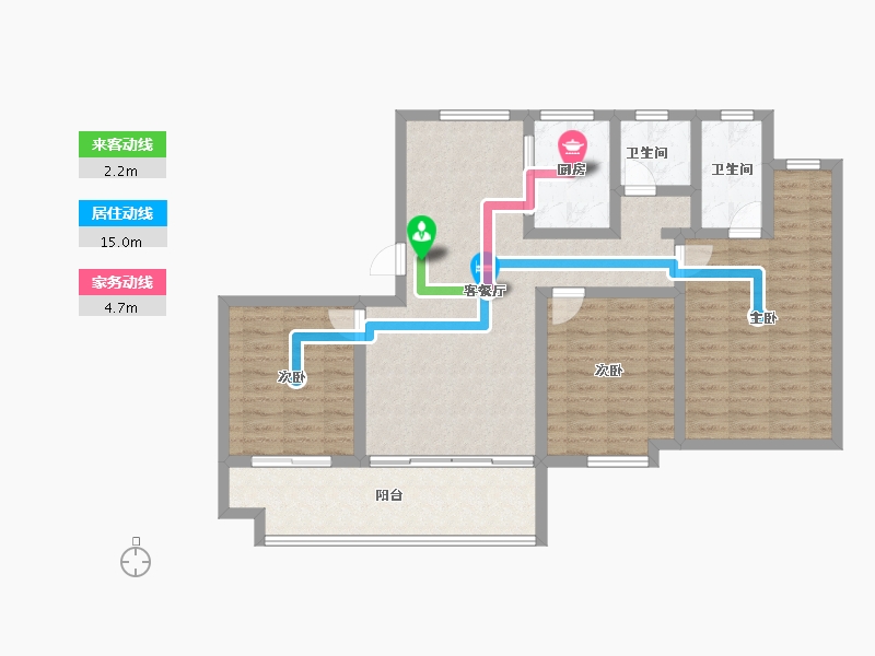 河北省-沧州市-宏宇璟宸雅著-100.00-户型库-动静线