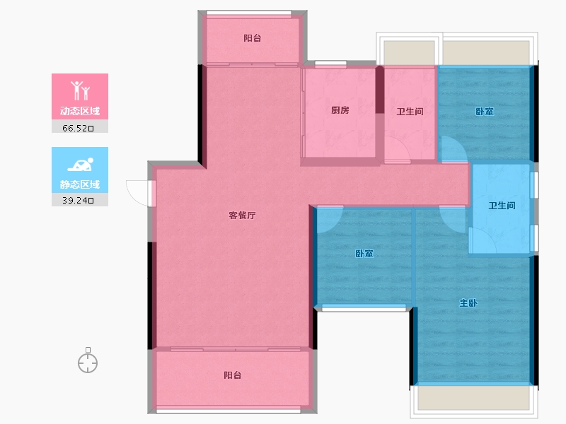 湖南省-常德市-临澧合兴新城-96.09-户型库-动静分区