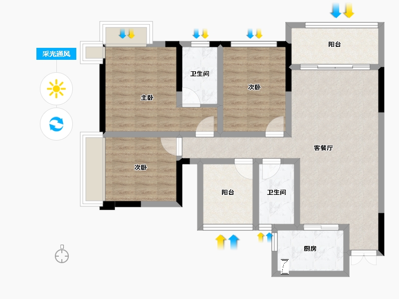 湖南省-张家界市-唯读·逸臣公园-87.52-户型库-采光通风