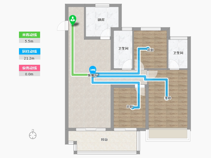 河南省-郑州市-合筑·玖合湾-88.00-户型库-动静线