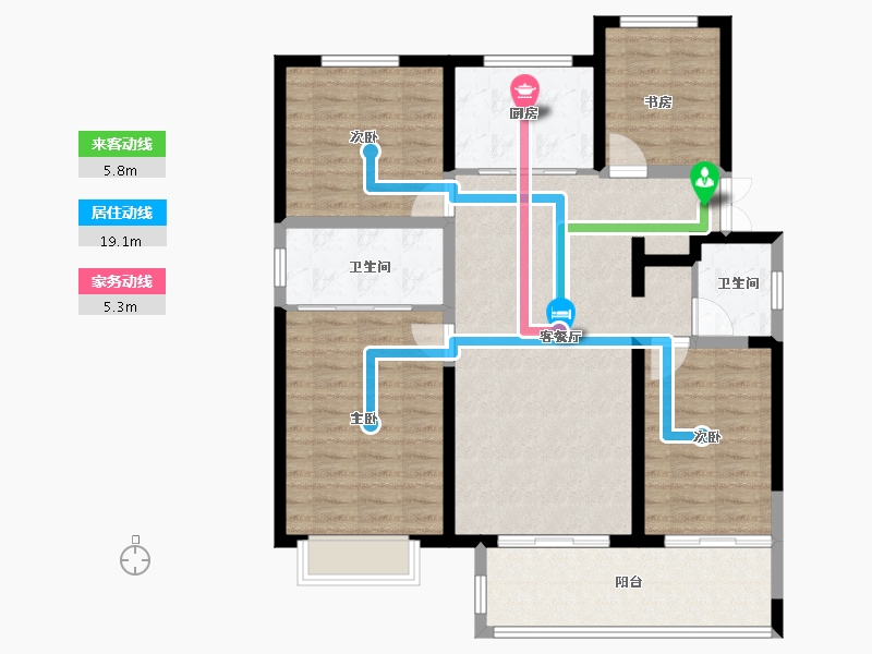 河南省-信阳市-世纪春城-110.00-户型库-动静线