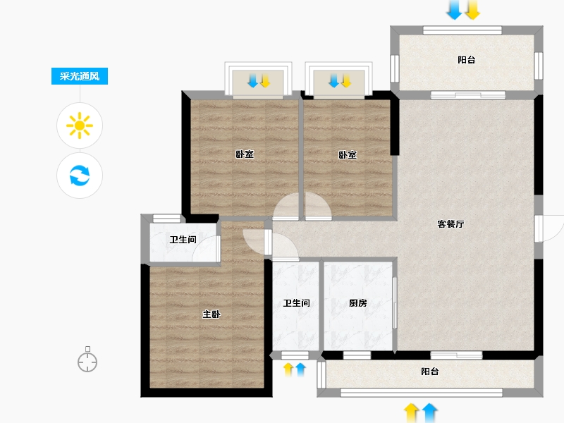 广东省-河源市-新城豪庭-100.00-户型库-采光通风