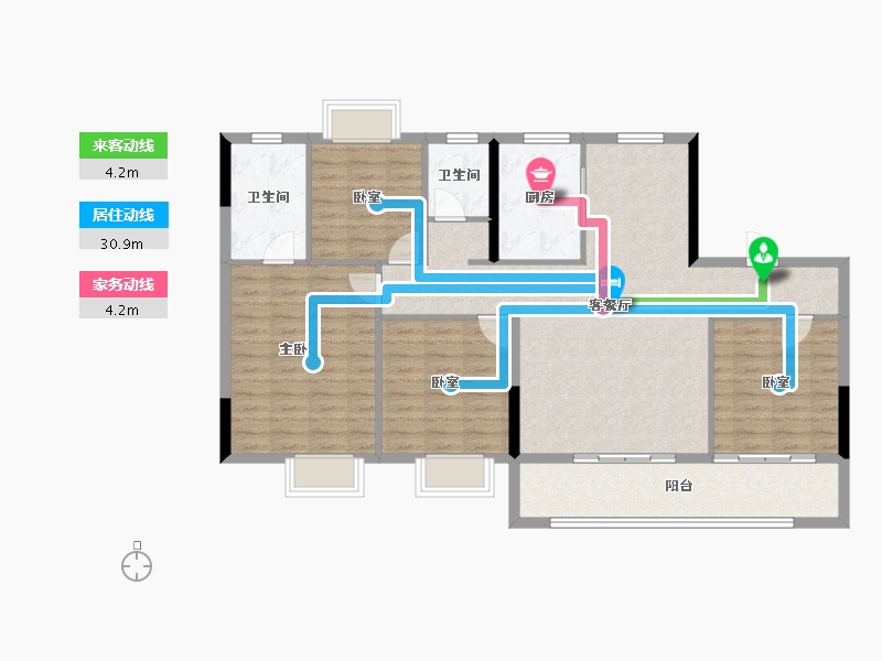 江西省-吉安市-红星九颂时代城-116.20-户型库-动静线