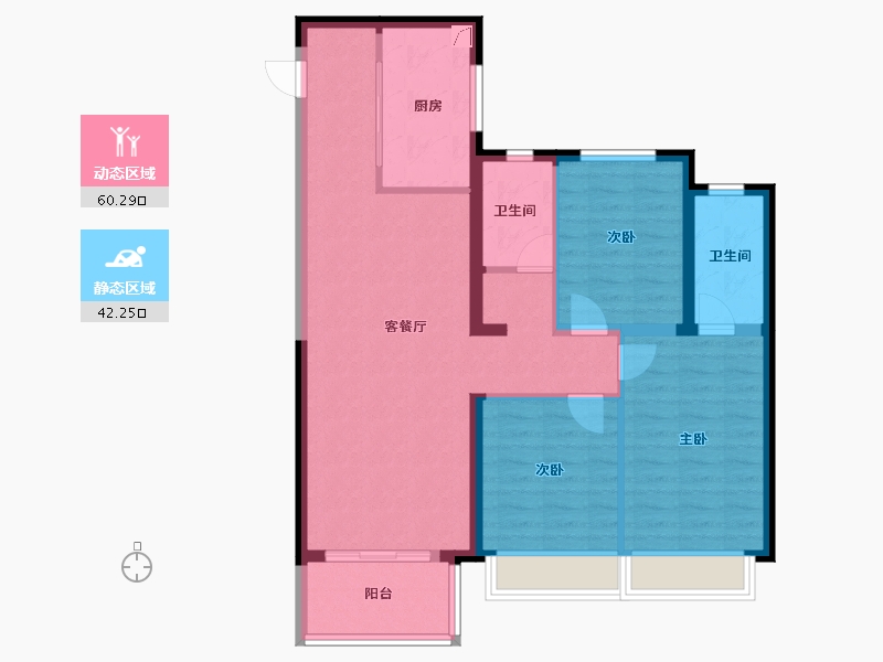 河南省-郑州市-建海当代公园阅MOMΛ-92.00-户型库-动静分区