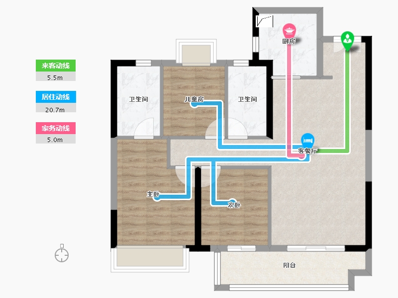 江西省-抚州市-南城新力愉景湾-82.50-户型库-动静线