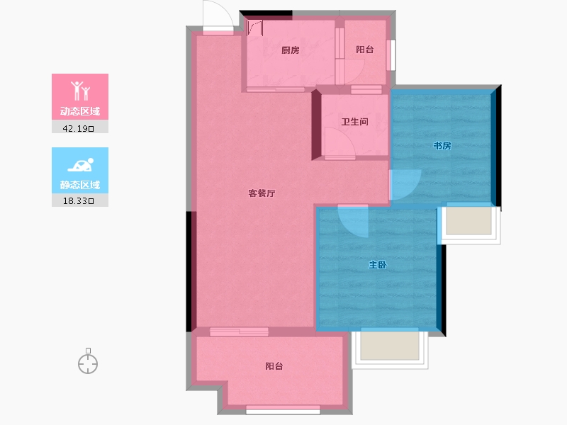 重庆-重庆市-御江山-55.59-户型库-动静分区