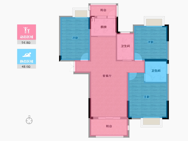 江西省-抚州市-颐景广场-93.86-户型库-动静分区