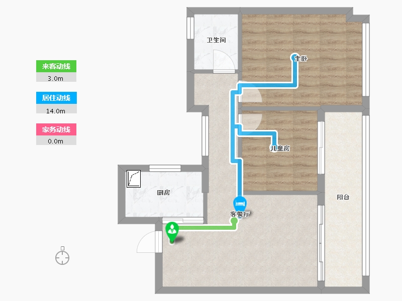 湖北省-武汉市-天屿湖-90.00-户型库-动静线